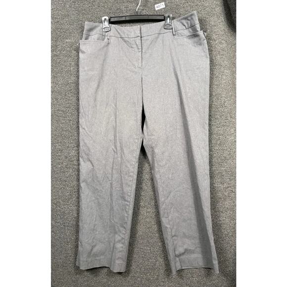 Lane Bryant Tapered Leg Dress Pants Womens Size 18 Gray High Rise Stretch - Picture 1 of 7